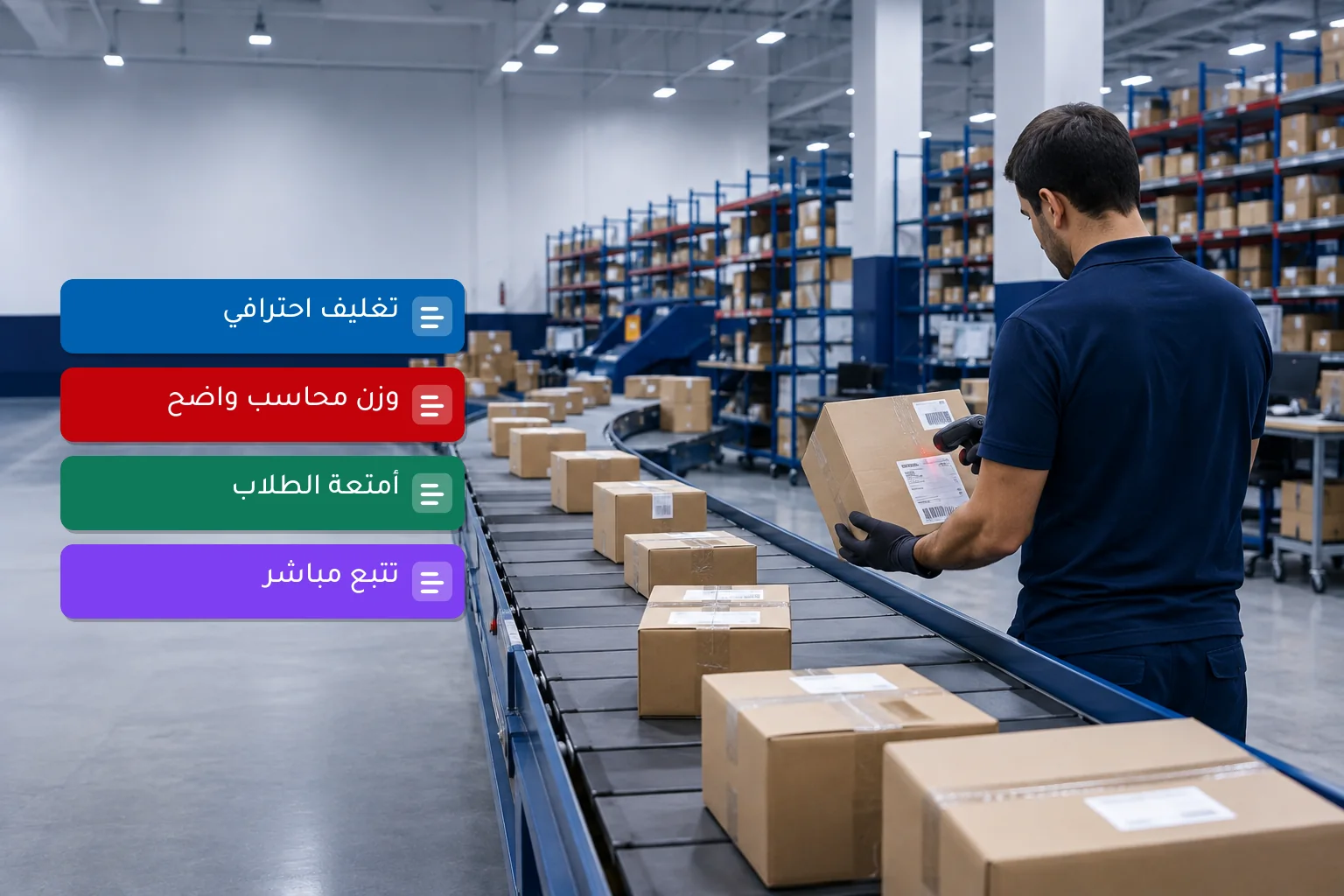شحن الطرود والأمتعة — الصقر إكسبريس