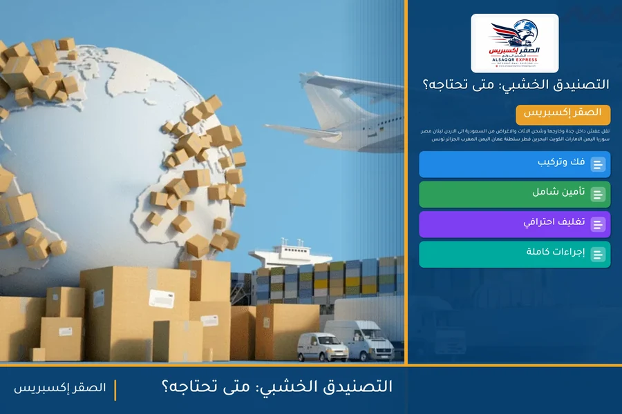 التصنيدق الخشبي: متى تحتاجه؟ — دليل الصقر إكسبريس للشحن الدولي