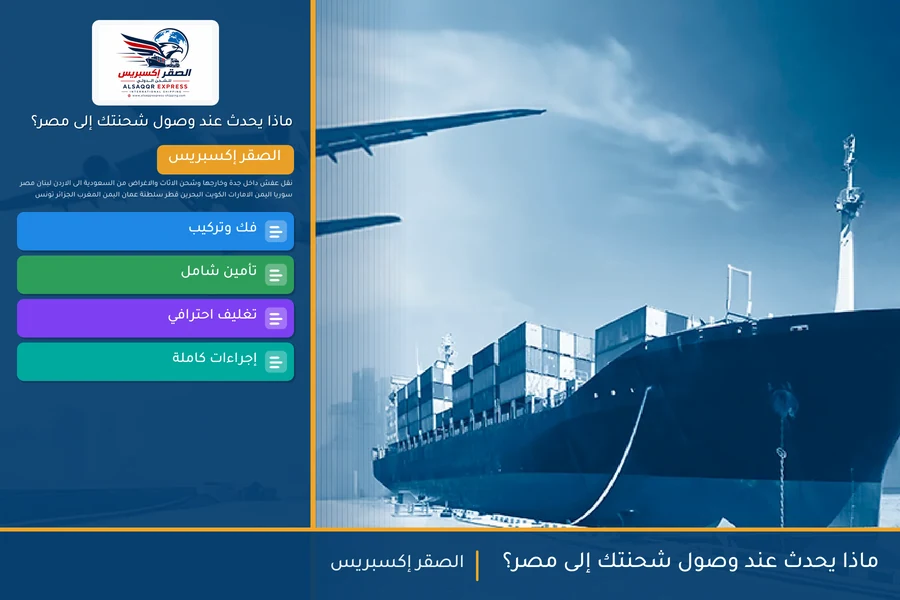 ماذا يحدث عند وصول شحنتك إلى مصر؟