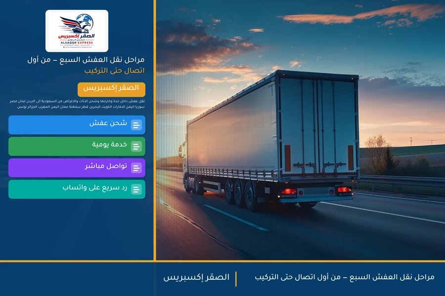 مراحل نقل العفش السبع — من أول اتصال حتى التركيب