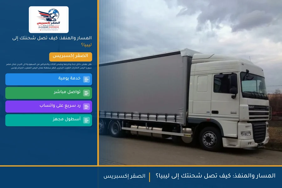 المسار والمنفذ: كيف تصل شحنتك إلى ليبيا؟