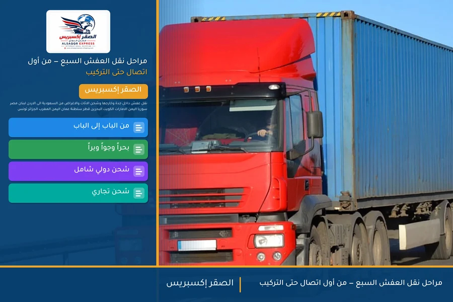 مراحل نقل العفش السبع — من أول اتصال حتى التركيب